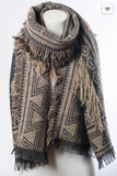 Beautiful Charcoal Geometric Tribal Print Blanket