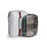 Eco Friendly Leakproof Bento Lunch Box Removable Stainless Steel Bento Lunch Box 2-Compartment Portion Control Food Container