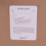Hzew Cute Electrocardiogram  Con Collar Horse Penadant Necklace Gift