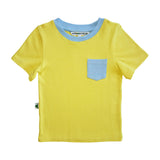 Contrast Pocket Tee - Lil Kid - Sunshine & Sky Blue