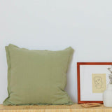 Cotton Linen Plain Cushion Cover 50x50cm Pillow Cover Ivory Mustard Green Blue Fringed for Home Decoration Bed Sofa Couch - shopwishi 