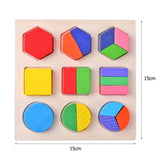 Montessori Educational Wooden Puzzles for Baby Learn to Count Function with Matching Geometric Figures