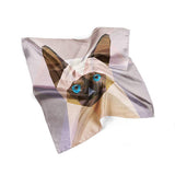 Siamese Cat Silk Scarf Bandana Scarf Women Scarf