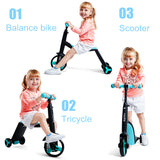 Nadle 3 in 1 Balance Bike Children Scooter Tricycle Baby  Ride on Toys Kids Bike for Traveling Suitable for Children