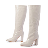 Winter New Catwalk With Pointed Toe Chunky Heel Over the Knee Boots
