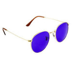 Retro Round  Sunglasses Light Therapy Glasses With 10 Colors Set  UV400 Party Favor