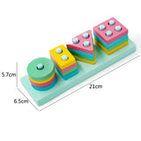 Montessori Graphic Wooden Animal Shape Puzzles for Kids Education