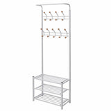 Clothes Rack with Shoe Storage 26.8"x12.6"x71.9" Black