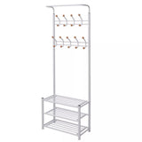 Clothes Rack with Shoe Storage 26.8"x12.6"x71.9" Black