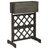 Garden Trellis Planter Orange 17.7"x11.8"x29.1" Solid Firwood