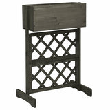 Garden Trellis Planter Orange 17.7"x11.8"x29.1" Solid Firwood