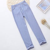 SheeCute New Spring Summer Fashion Girls Pencil Knit Imitation Denim Fabric Jeans