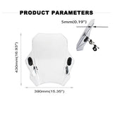 Universal Motorcycle Windshield Windscreen Wind Deflector With Adjustable Bracket  Fit for BMW Honda Yamaha Kawasaki Suzuki