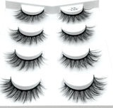 HBZGTLAD 2/4 Pairs Natural False Eyelashes Fake Lashes Long Makeup 3d Mink Lashes Eyelash Extension Mink Eyelashes for Beauty - shopwishi 
