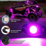 OVOVS Car Accessories 4x4 Off-Road Single Color Led Rock Light 2'' 9W ATV UTV Truck Led Rock Light