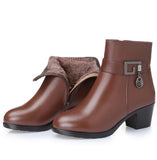 AIYUQI 2023 Genuine Leather  Women's Warm Booties Winter Boots
