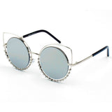 HOLLAND | A21 - Designer Pearl-Studded Cut-Out Cat Eye Princess Sunglasses