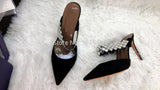 New Women Sandals Shining Crystal Heel Women Sexy High Heels Summer Sandals Slipper Shoes