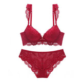 sexy push up adjustable lace underwear accept supernumerary breast bra thickening bra set high quality lingerie sets