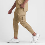 NS040 Gym Cloth Wear Trouser for Men 3D Pocket Cargo Pants Men Sport Bottoms Men's Pants & Trousers