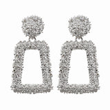 Round Shaped Golden Earrings Simple Metal Vintage Earrings