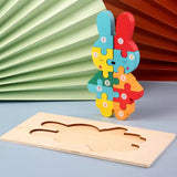 Montessori Wooden Dinosaur Puzzle for Toddlers