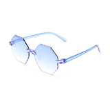 2021 Sun Flower Kids Fashion Flexible Soft Polygon Colorful Sunglasses Whole Children Sun Glasses Cheap With Promotion Logo