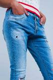Distressed Skinny Boyfriend Jeans