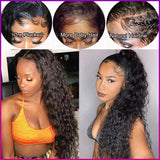 Natural Curly Hair Extensions Wigs,Cuticle Aligned Virgin Hair Wigs,Human Hair Full 360 Lace Frontal Wig for Black Women