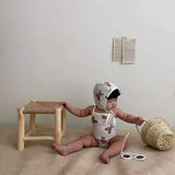 Newborn Infant Baby Sleeveless Cotton Swimsuit Summer