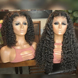 Natural Curly Hair Extensions Wigs,Cuticle Aligned Virgin Hair Wigs,Human Hair Full 360 Lace Frontal Wig for Black Women