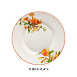 The American Dinnerware Set Azalea Bone China Steak Plate Soup Plate