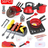 44 Pieces Children Mini Kitchen Toy Cookware Pot Pan Kids Pretend Cook Play Toy Simulation Kitchen Utensils Toys Children Gift