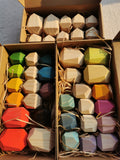 Wooden Rainbow Stacking Balance Stones for Kids Educations