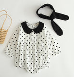 Baby Girls Rompers Newborn Baby Girls Long Sleeve Romper Hat Jumpsuit 2019 Spring Children Kids Outfit Clothes 2pcs Baby Romper