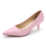Women's Elegant Medium Heeled Pointed Shoes