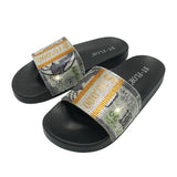 2021 Summer Foreign Trade European and American Foreign Trade Fashion US Dollar Diamond Flat Bottom Sandal Women's Wear Slipper