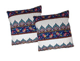 DaDa Bedding Set of 2-Pieces Bohemian Earthy Floral Meadow Throw Pillow Covers - 18" X 18" (160553-9)