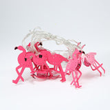HobbyLane Pink Iron Flamingos Shape Battery Powered Garden String Light Christmas Holiday Party Girl Room Decoration