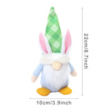 Easter Rabbit Ear With Light Luminous Faceless Gnome Dwarf Dolls Easter
