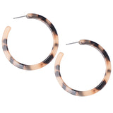 2021 ZA Jewelry Acrylic Resin Oval Earring for Women Geometry Big Circle Tortoiseshell Stud Earrings Acetate Brincos Wholesale
