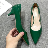 Women's Elegant Medium Heeled Pointed Shoes