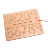Montessori Language Toys English Capital Alphabet Letters & 0-9 Digitals Board Cognition Writing Practice Home Work Preshool Toy