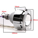 2.5 Inch H1 H4 H7 Car Led Headlight Kit With Ccfl Double Angel Eyes HID Bulbs Xenon BI Led Projector Lens Free Shipping