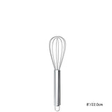 LMETJMA 8" 10" 12" Egg Whisk Stainless Steel Egg Whisk Kitchen Wire