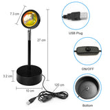 RGB Mini Table Rainbow Usb Led Sunset Red Lamp Sun Projection Sunset Desk Projector Led Light Decoration Rainbow Projection Lamp
