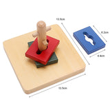 Montessori Toddler's Wooden Sensorial Box Board Puzzle