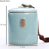 Household Tea Box Ceramic Pot Storage Sealed Pot Coffee Storage Pot