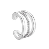 Modyle Vintage Clip on Earrings Crystal Ear Cuff Non Pierced Earrings
