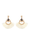 A8e2244 - Dangling Tassel Fan Drop Earrings